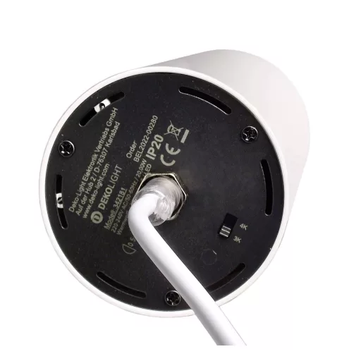 Deko Light Lucea 10 342177 Függőlámpa Fixen beépített LED-es 10 W LED EEK: F (A - G) Közlekedési fehér (RAL 9016)