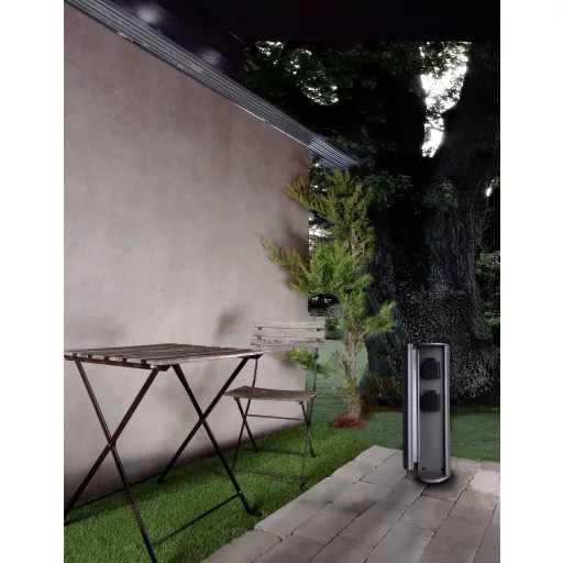 Deko Light 733055 Steckdosenturm Kültéri lámpatest Sötétszürke