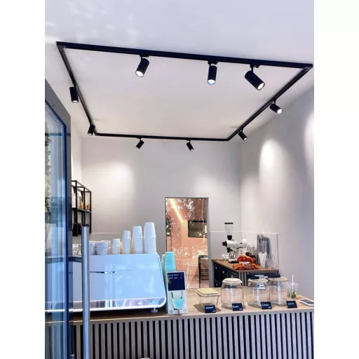 Deko Light Lucea 10 707117 Nagyfeszültségű sínrendszer lámpa Fixen beépített LED-es 10 W LED EEK: F (A - G) Mélyfekete (RAL 9005)