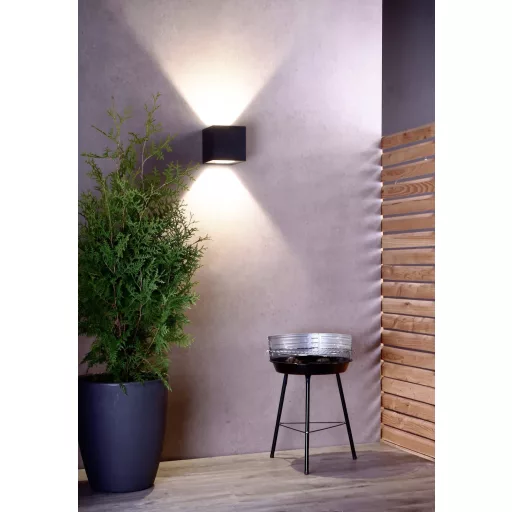 Deko Light Jabbah Up and Down Jabbah Falra építhető lámpa Fixen beépített LED-es EEK: G (A - G) 25 W LED Sötétszürke