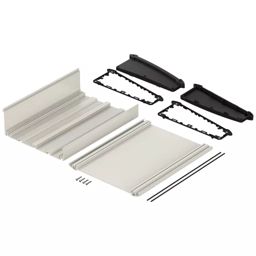 Bopla Alu-Topline ATPH-IP 2385-0300 SET Pultos műszerdobozok (H x Sz x Ma) 232.60 x 300 x 86.20 mm Alumínium, ABS Natúr, Fekete (RAL 9005) 1 db