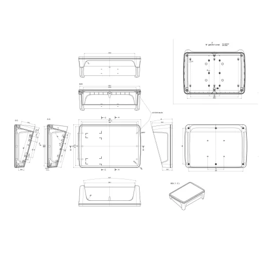 Bopla BoPad BOP 10.1 P-9005-SET Pultos műszerdobozok (H x Sz x Ma) 285 x 198 x 92.90 mm ABS Fekete (RAL 9005) 1 db