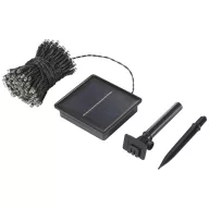   Sygonix SY-5596928 Napelemes fényfüzér LED Fekete, Normál zöld (selyemmatt)