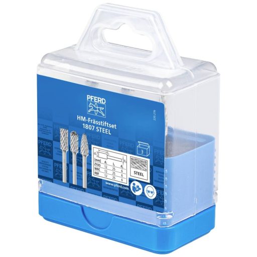 PFERD TOOLS 21901807 Maróstift készlet Keményfém 12 mm Szár átmérő 6 mm