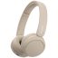 Sony WH-CH520 On Ear headset Bluetooth® Stereo Bézs mikrofon zajelnyomás Elemtöltés kijelzés, Headset, Személyre szabható hang, Hangerő szabályozás, Forgatható