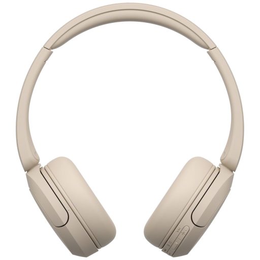 Sony WH-CH520 On Ear headset Bluetooth® Stereo Bézs mikrofon zajelnyomás Elemtöltés kijelzés, Headset, Személyre szabható hang, Hangerő szabályozás, Forgatható