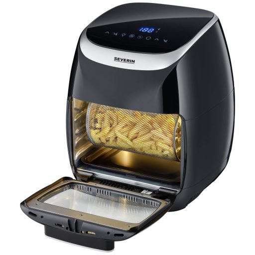 Severin FR 2446 Fritőz 11 l 2000 W Forrólevegő funkció, Túlhevülés elleni védelem Fekete/ezüst