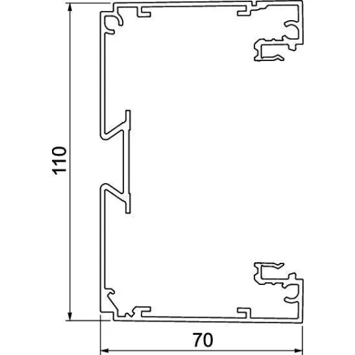 Rehau 6133260 Alsó rész Alsó rész (H x Sz) 2000 mm x 110 mm 2 m
