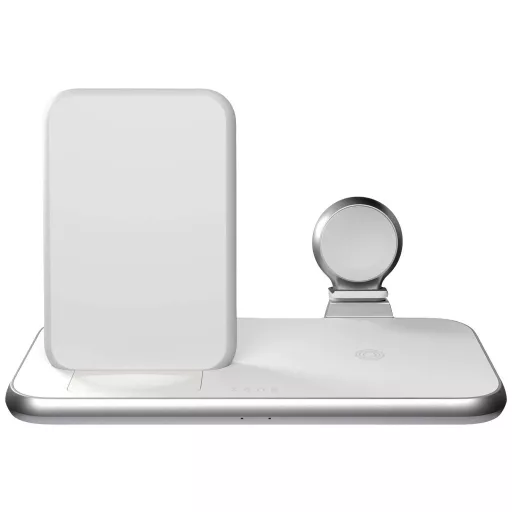 ZENS indukciós akkutöltő Aluminium Series 4 in 1 Stand Wireless Charger + Watch ZEDC15W/00 Kimenetek Standard indukciós töltés, USB Fehér