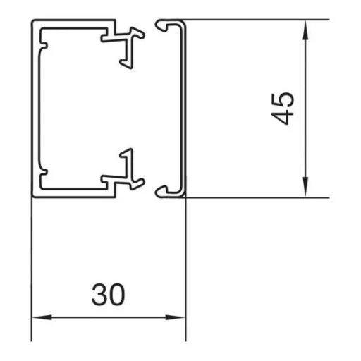 Hager LF3004507035 Kábelcsatorna (H x Sz x Ma) 2000 x 45 x 30 mm 2 m Szürke