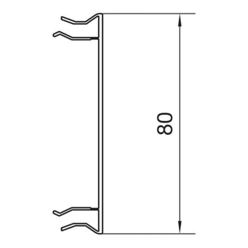 Hager BRA0802ELN Parapet csatorna Felső rész (H x Sz) 2000 mm x 80 mm Tarka 2 m