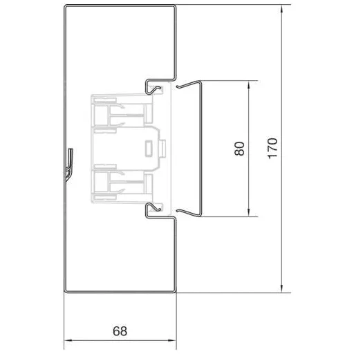 Hager BRS6517019016 Parapet csatorna Alsó rész (H x Sz) 2000 mm x 170 mm Fehér 2 m