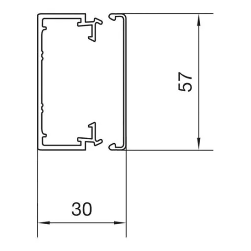 Hager LF3006009016 Kábelcsatorna (H x Sz x Ma) 2000 x 57 x 30 mm 2 m Fehér