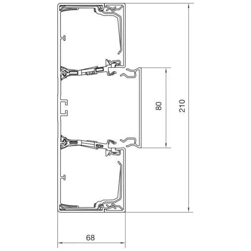 Hager BRN6521019016 Parapet csatorna Alsó rész (H x Sz) 2000 mm x 210 mm Fehér 2 m