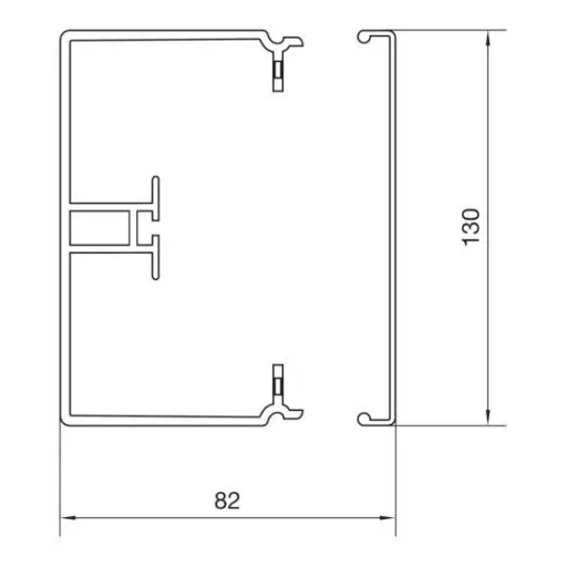 Hager FB8013009016 Kábelcsatorna (H x Sz x Ma) 2000 x 130 x 82 mm 2 m Fehér