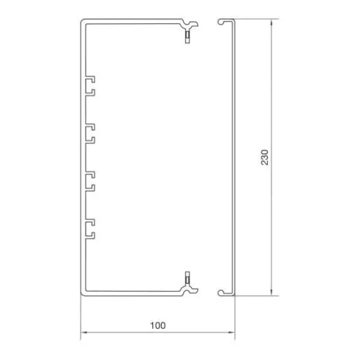 Hager FB9923009016 Kábelcsatorna (H x Sz x Ma) 2000 x 230 x 100 mm 2 m Fehér