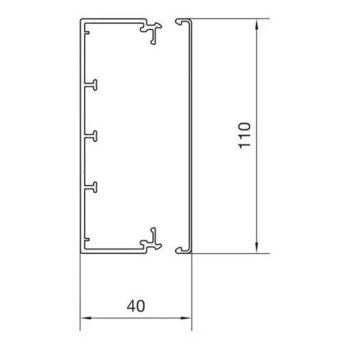 Hager LF4011009016 Kábelcsatorna (H x Sz x Ma) 2000 x 110 x 40 mm 2 m Fehér