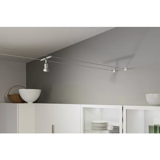 Paulmann Wire Corduo Wall Mount Set 94600 Kisfeszültségű köteles rendszer elemek Fali tartó Króm (matt)