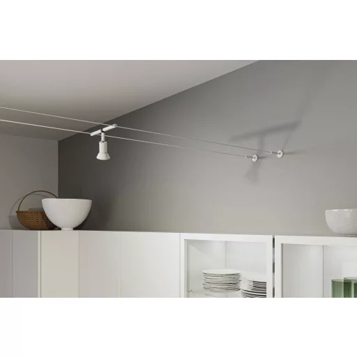 Paulmann Wire Corduo Wall Mount Set 94601 Kisfeszültségű köteles rendszer elemek Fali tartó Fehér (matt)
