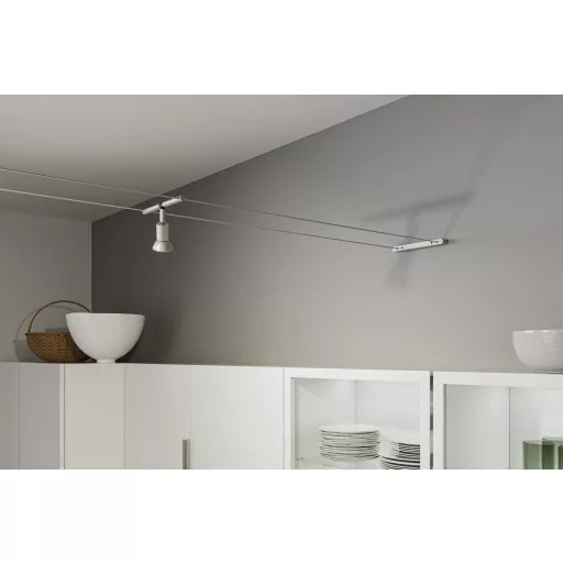 Paulmann Wire Corduo Design Mount Set 94603 Kisfeszültségű köteles rendszer elemek Fali tartó Króm (matt)