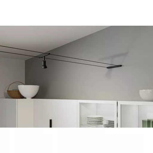 Paulmann Wire Corduo Design Mount Set 94605 Kisfeszültségű köteles rendszer elemek Fali tartó Fekete (matt)