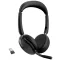 Jabra Evolve2 65 Flex Link380a UC + Ladepad On Ear headset Bluetooth® Stereo Fekete Noise Cancelling Headset, Mikrofon némítás, Hangerő szabályozás, Indukció,