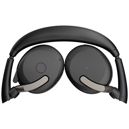 Jabra Evolve2 65 Flex Link380c UC + pad On Ear headset Bluetooth® Stereo Fekete Noise Cancelling Headset, Mikrofon némítás, Hangerő szabályozás, Indukció,