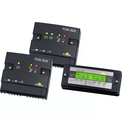 SunWare Fox-320 Napelem töltésszabályozó PWM 12 V, 24 V 20 A