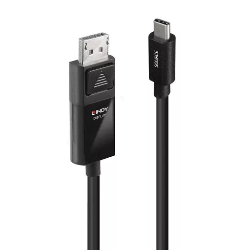 LINDY USB-C® kijelzőkábel USB-C® dugó, DisplayPort dugó 2.00 m Fekete 43342