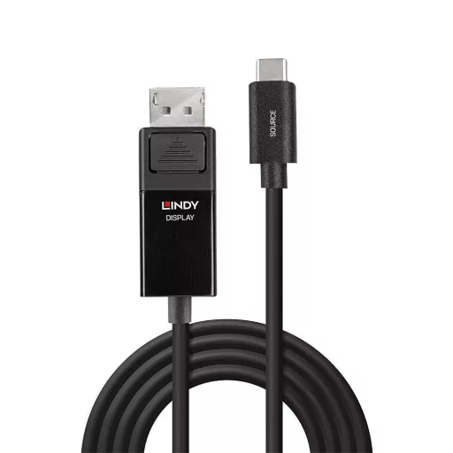 LINDY USB-C® kijelzőkábel USB-C® dugó, DisplayPort dugó 2.00 m Fekete 43342