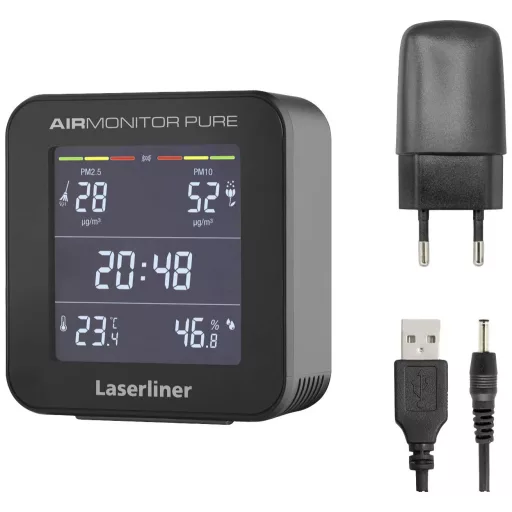 Finompor mérő, hő- és páratartalom mérő funkcióval, Laserliner AirMonitor Pure 082.431A