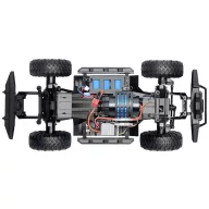   Amewi Dirt Climbing SUV CV 1:10 Brushed RC modellautó Elektro Crawler 4WD RtR 2,4 GHz Akkuval és töltőkészülékkel, Fényeffekttel, Elemekkel