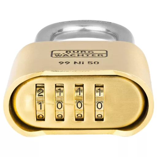 Burg Wächter 37491 Függő lakat 51.90 mm Sárgaréz Számkódos zár