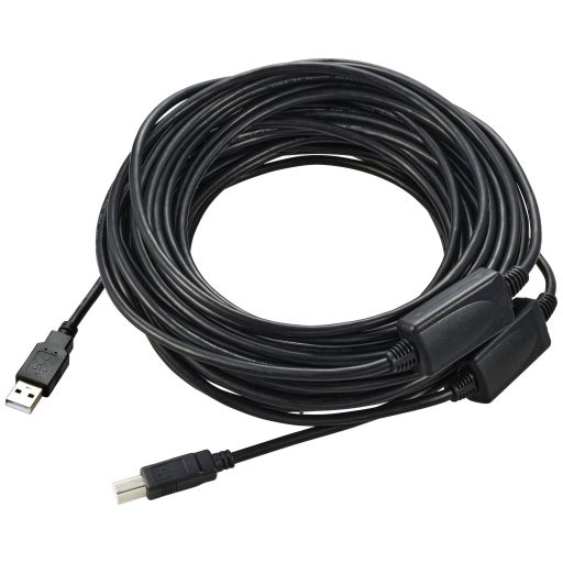 Renkforce USB kábel USB 2.0 USB-A dugó, USB-B dugó 20.00 m Fekete Fonat árnyékolás RF-5720372