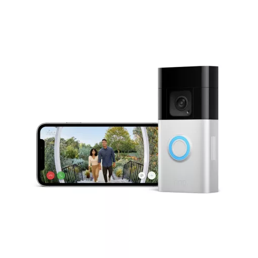 IP videó kaputelefon, nikkel (matt)/fekete, ring Video Doorbell Plus B09WZBVWL9
