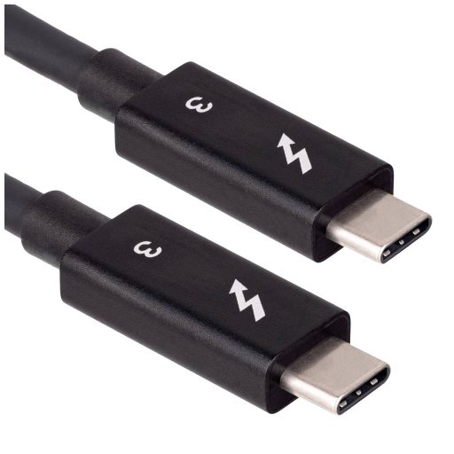 Akyga USB kábel Thunderbolt dugó, Thunderbolt dugó 0.50 m Fekete AK-USB-33