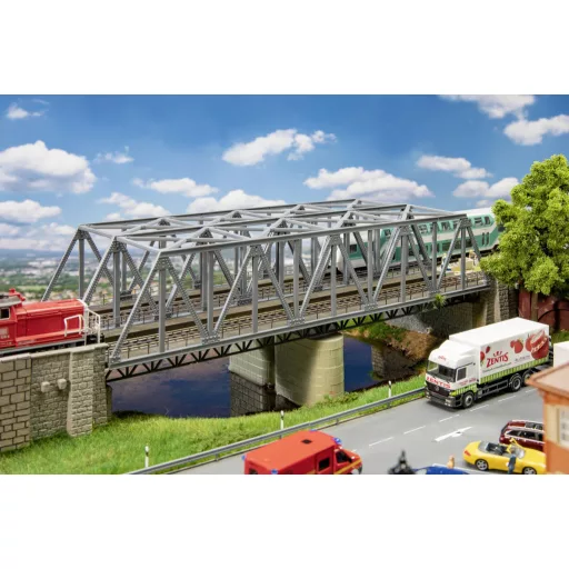 Faller 120497 H0 Acélhíd 2 vágányú (H x Sz x Ma) 475 x 164 x 145 mm