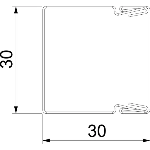 OBO Bettermann 6248489 Kábelcsatorna (H x Sz) 2000 mm x 30 mm Fehér 2 m
