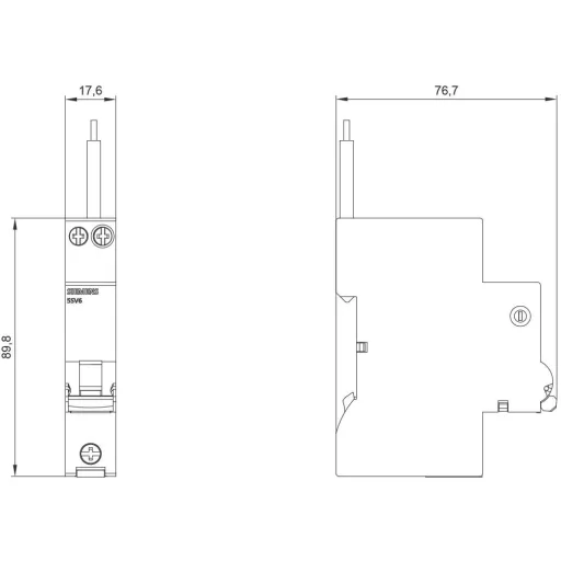 Siemens 5SV60166KP40 5SV6016-6KP40 Tűzvédelmi kapcsoló