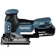   Makita DJV181RTJ Akkus asztali fűrész DJV181RTJ akkuval, Töltővel, Hordtáskával 18 V 5.0 Ah Vele szállított akkuk száma 1
