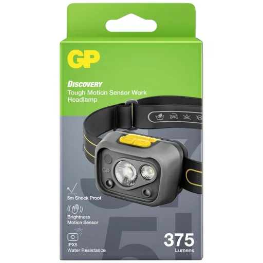 GP Discovery GPDISHLCW54BL119 LED Fejlámpa Elemekről üzemeltetett 375 lm 26 óra GPDISHLCW54BL119