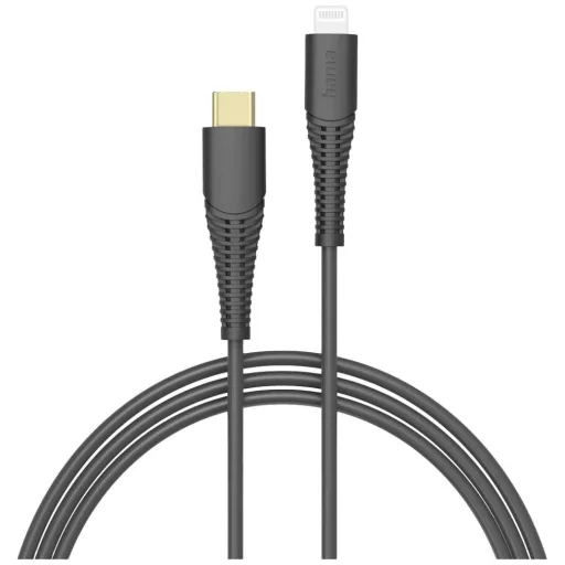 Hama USB töltőkábel USB 2.0 Apple Lightning dugó, USB-C® dugó 1.50 m Fekete 00201602