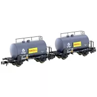  Hobbytrain H24831 N 2 db könnyű tartálykocsiból álló készlet, VTG/Shell of the DB
