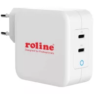   Roline USB-s töltőkészülék 100 W 2x USB-C® Power Delivery Fehér Beltér