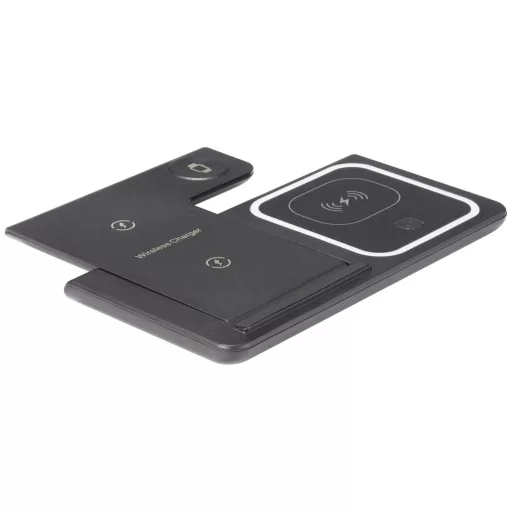 Renkforce indukciós akkutöltő RF-QiWC3in1-01 RF-5780662 Kimenetek Mágneszár Fekete