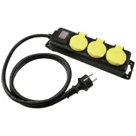   Eurolite 30240119 Elosztó kapcsolóval Fekete, Sárga Védőérintkezős 1 db