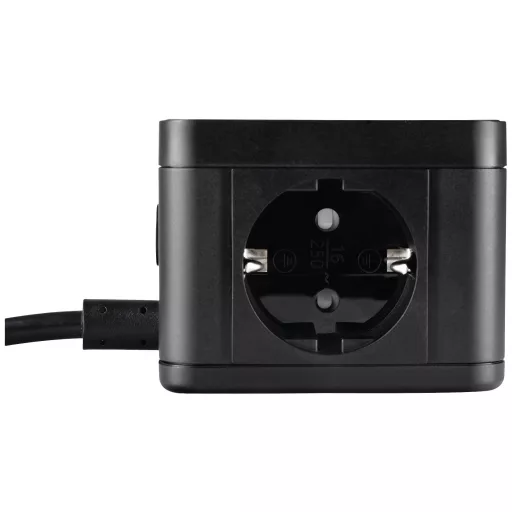 AS Schwabe 18220 Asztali dugalj Fekete Védőérintkezős 1 db