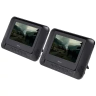   Denver MTW-793 Hordozható DVD lejátszó 17.78 cm 7 coll EEK: D (A - G) Akkus működés, 12 V-os gépjármű csatlakozókábellel, Második képernyővel Fekete