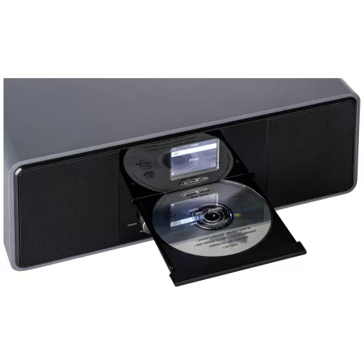 Reflexion HRA19DAB/GR Asztali rádió DAB+, DAB, URH MP3, CD, DAB+, Bluetooth®, AUX, URH Táviránytóval, Hangfallal, Ébresztő funkció Szürke