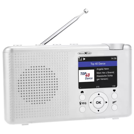Reflexion TRA23i/WH Asztali internetrádió Internet, DAB+, DAB, URH Bluetooth®, Internetrádió, DAB+, URH Újratölthető Fehér